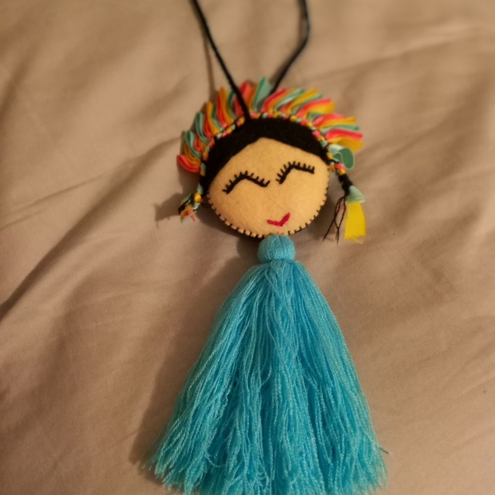 Mexican girl car charm